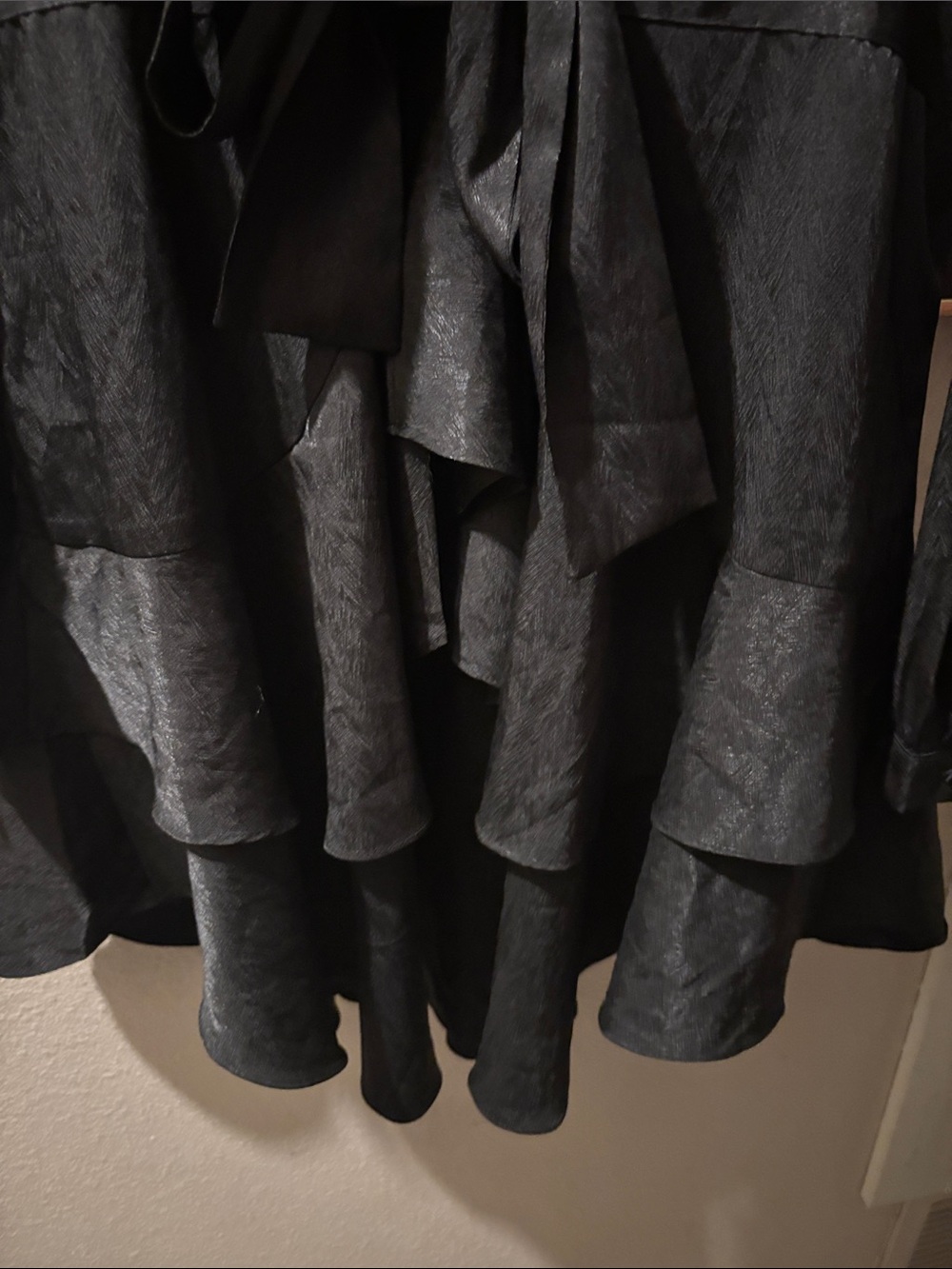 Stories Black Ruffled Mini Dress - Picture 8 of 10